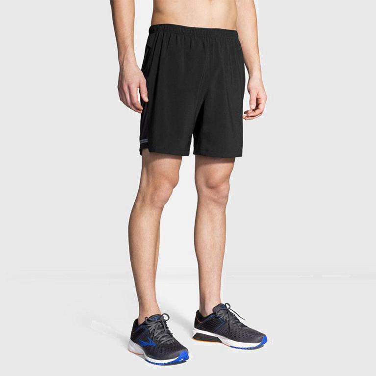 Brooks Sherpa 7 2-In-1 Hardloopshorts voor Heren Grijs (DLUVO-3580)